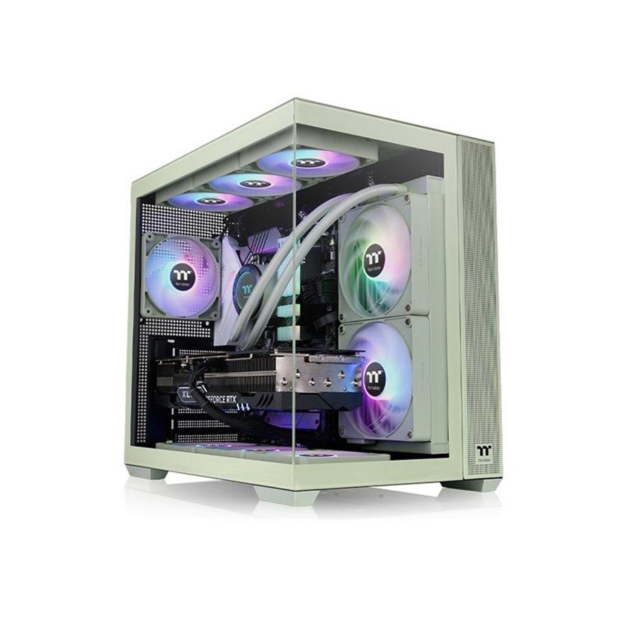 Kabinet - Thermaltake View 380 TG ARGB - Kabinet - Tower - Grøn - CA-1Z2-00MEWN-00