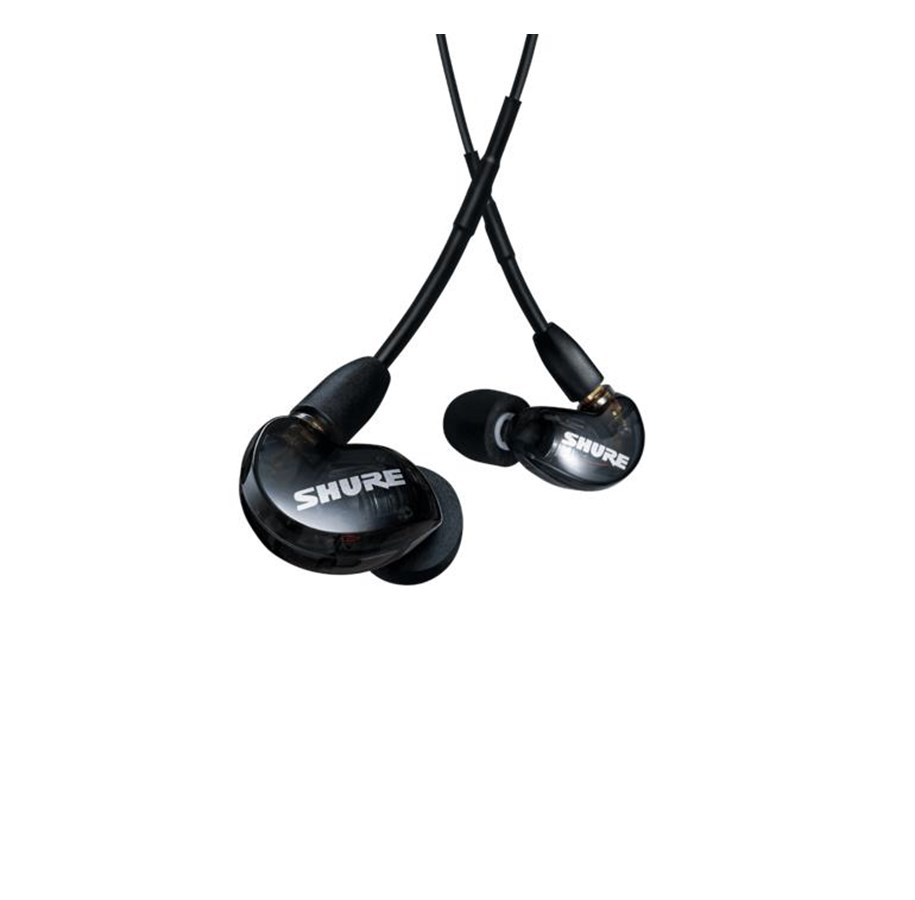 Hovedtelefoner/headset - Shure AONIC 215 - Sound Isolating Earphones - Up to 37 dB - Black - SE215DYBK+UNI-EFS