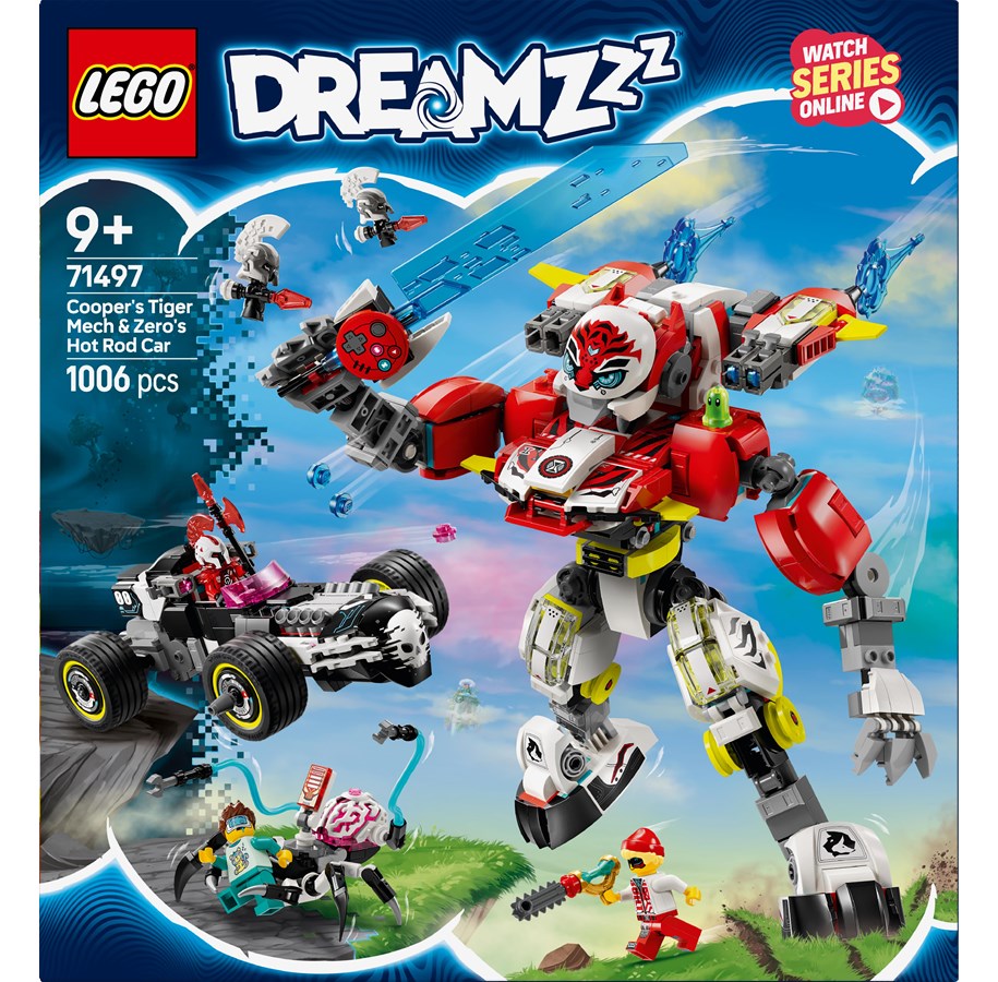 LEGO®  - LEGO DREAMZzz 71497 Coopers tiger-mech og Zeros hotrod-bil - 71497