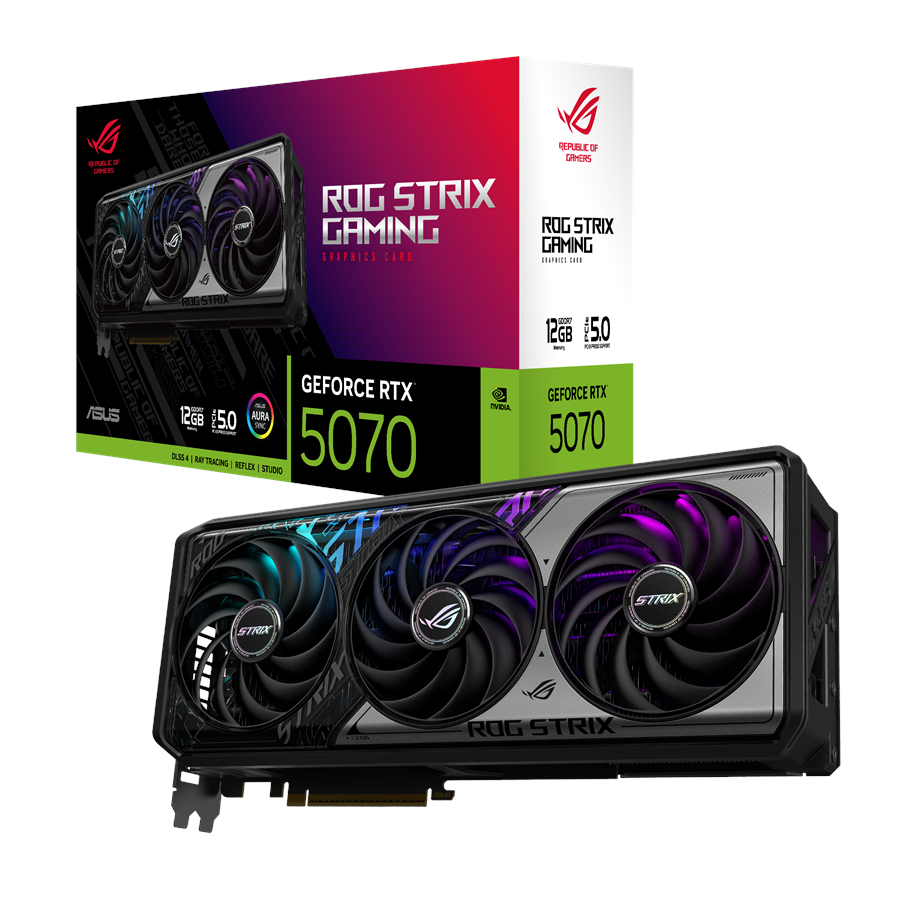 Grafikkort - ASUS GeForce RTX 5070 ROG STRIX - 12GB GDDR7 RAM - Grafikkort - 90YV0M81-M0NA00