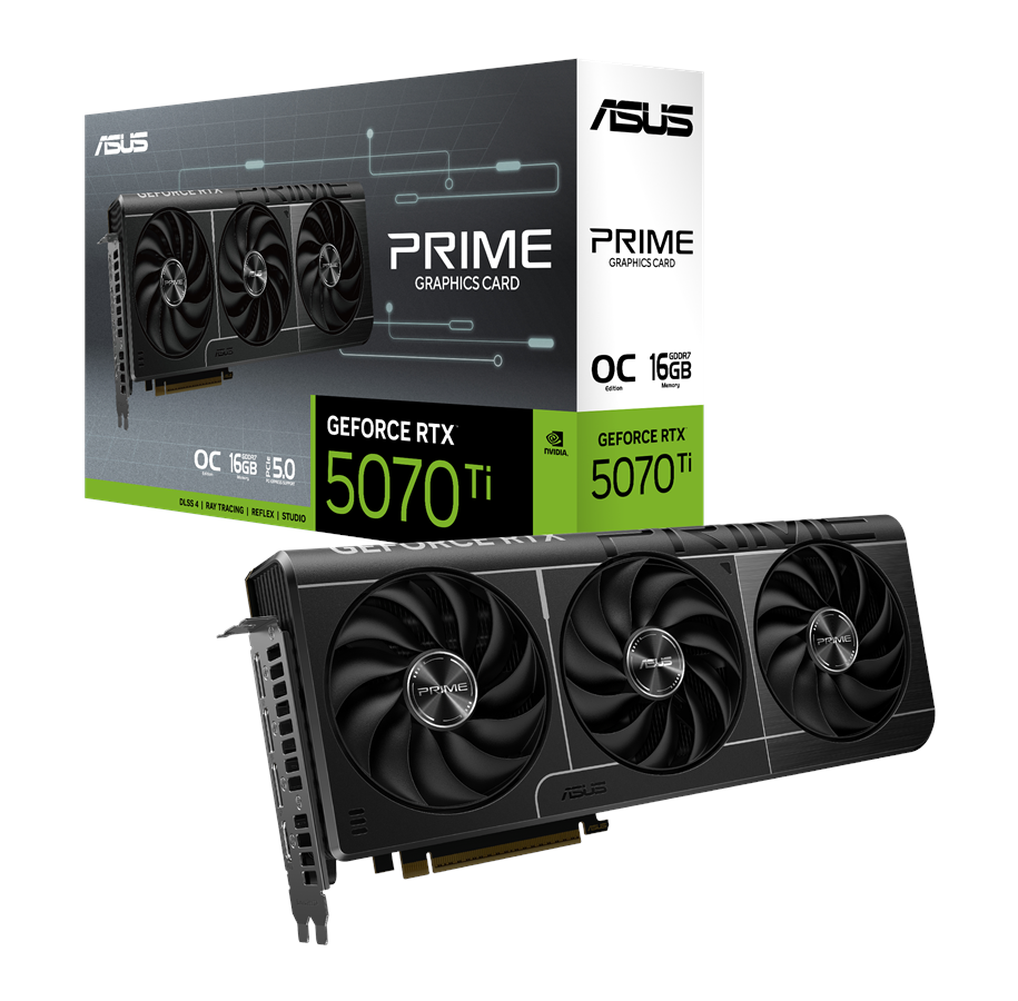 Grafikkort - ASUS GeForce RTX 5070 Ti Prime OC - 16GB GDDR7 RAM - Grafikkort - 90YV0MF0-M0NA00