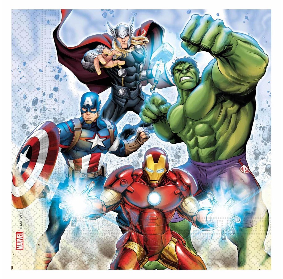 Legetøj - Globos Paper Napkins FSC Avengers Infinity Stones 20 pcs. - 93873