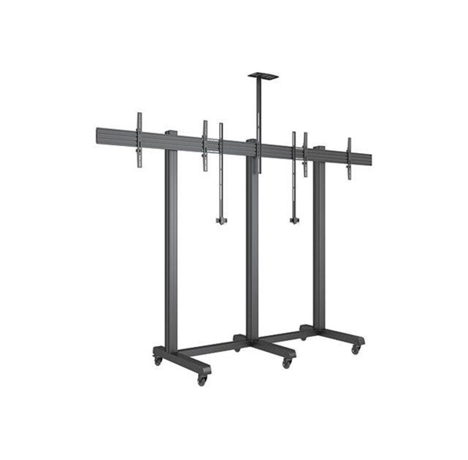Vægbeslag, AV-Beslag & AV-Møbler - Multibrackets M Pro Series cart - single side - for 2 flat panels - side-by-side - black - Max 100 kg - recommended for 75"-90" - 7350105216206