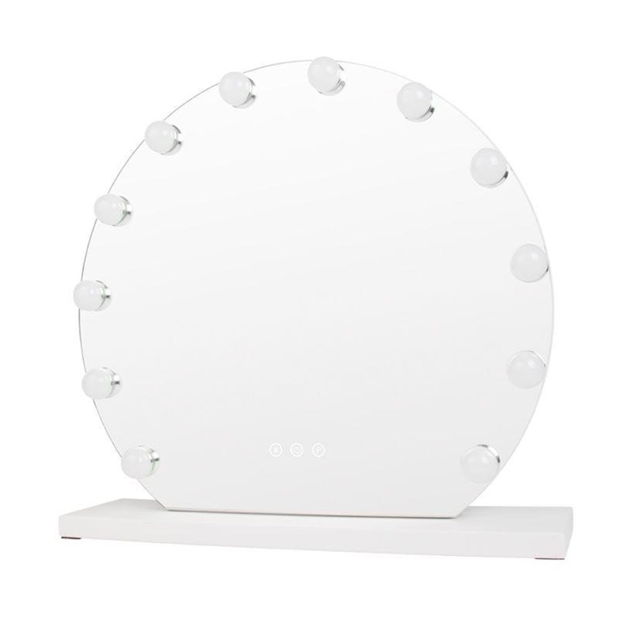 Makeupspejl - UNIQ London Round Makeup Mirror with 12 LED lights - 7268