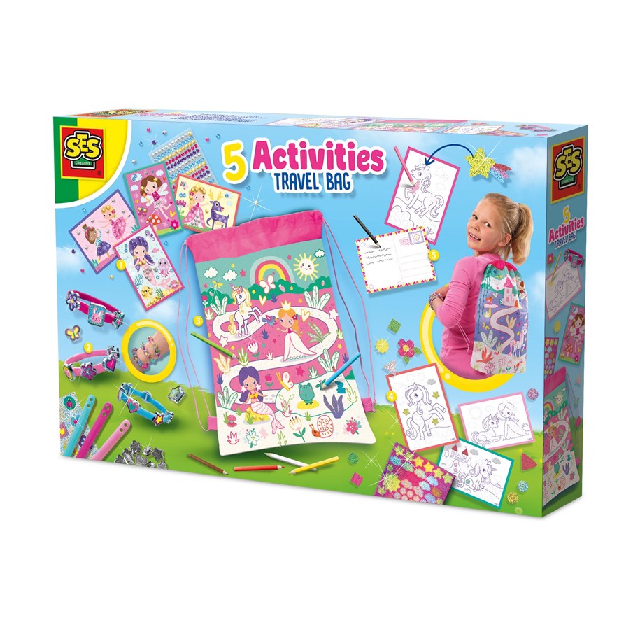 Kreativt Legetøj - SES Creative 5 Activities Travel Bag - S02401