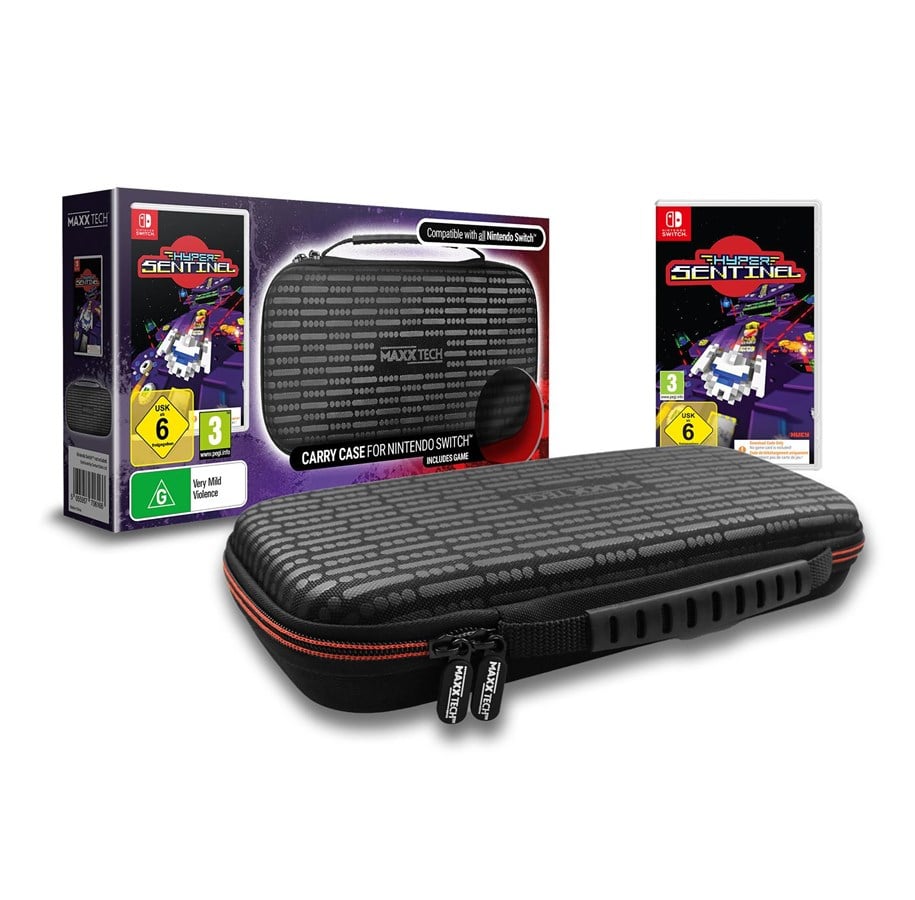 Spil tilbehør - MAXX TECH Premium Carry Case & Hyper Sentinel Bundle - Miscellaneous Taske - Nintendo Switch - MXT-CASE&HS-SW1&2