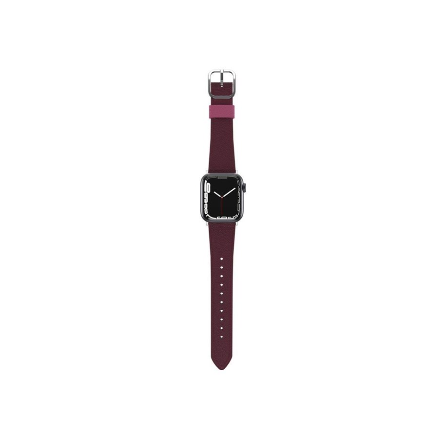 Smartwatch - Tilbehør - OtterBox Symmetry Cactus Leather Watch Band for Apple Watch 40/41/42mm Maroon Bells - pink - 77-96907