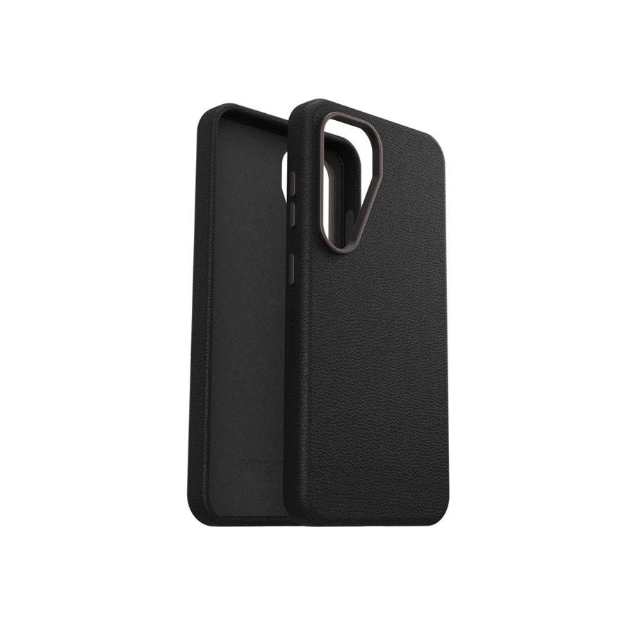 Mobil - Covers & Cases - OtterBox Symmetry Cactus Leather Samsung Galaxy S25 Noir Ash - black - 77-97385