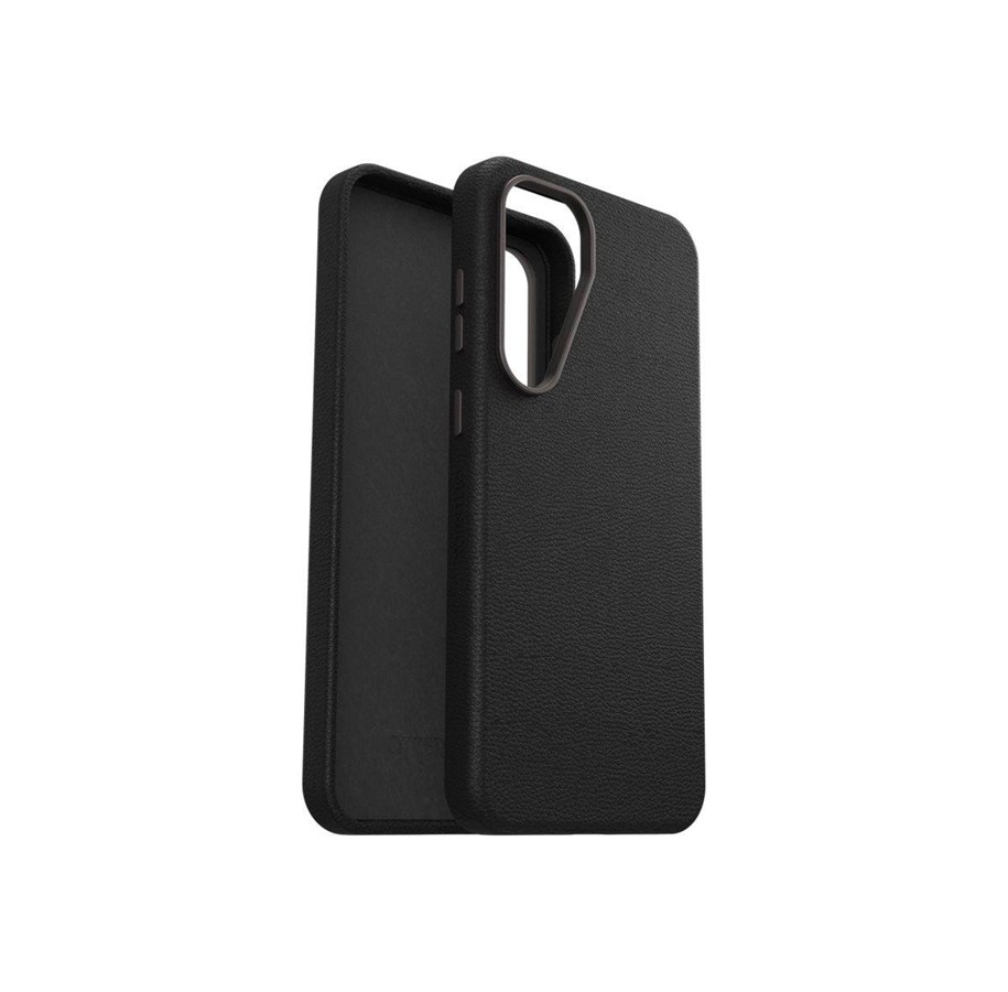 Mobil - Covers & Cases - OtterBox Symmetry Cactus Leather Samsung Galaxy S25+ Noir Ash - black - 77-97446