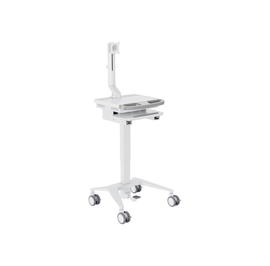 Vægbeslag, AV-Beslag & AV-Møbler - Multibrackets M Basic cart - for LCD display / keyboard / mouse / notebook - white silver - Max 7.5 kg - recommended for - 7350105219597
