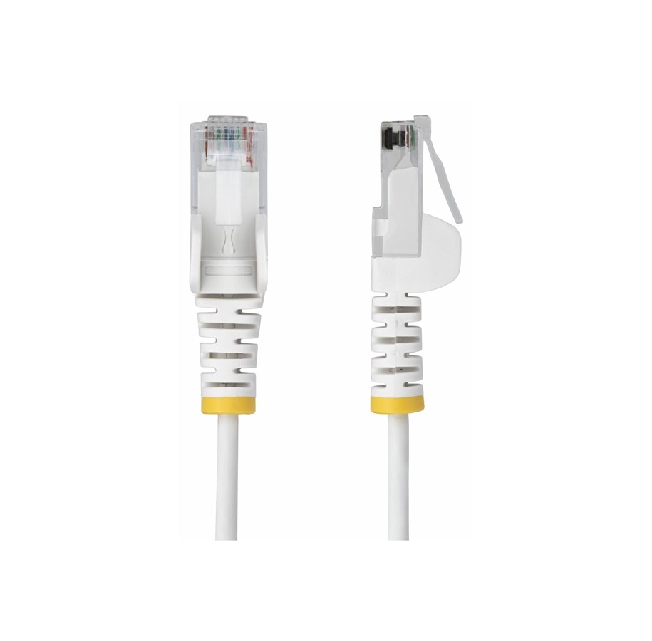 StarTech.com 5m White Slim CAT6 Ethernet Cable Snagless 28AWG LSZH ...