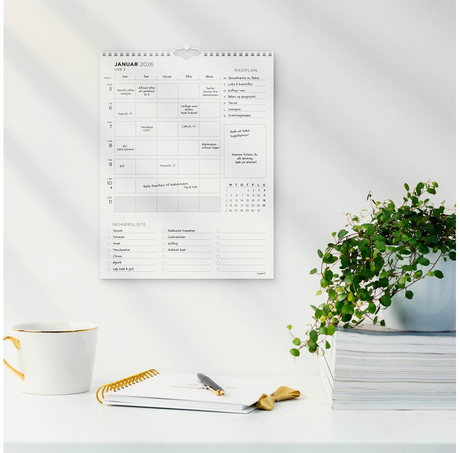 Calendar - Mayland Familiekalender Ugeplan m. lister 2026 - 26066370