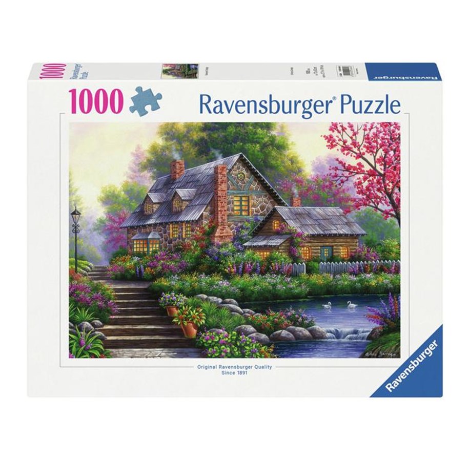 Puslespil - Ravensburger Jigsaw Puzzle Romantic Cottage 1000 pcs. Floor - 120004646