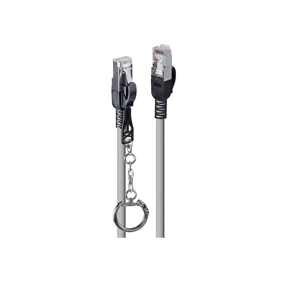 Netværkskabel - Lindy patch cable - 30 cm - grey - Grå - 0.3m - 47600