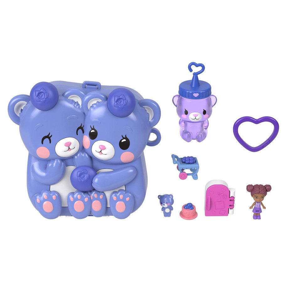 Figur - Polly Pocket Core Compact Blue-Beary Besties - JKC48