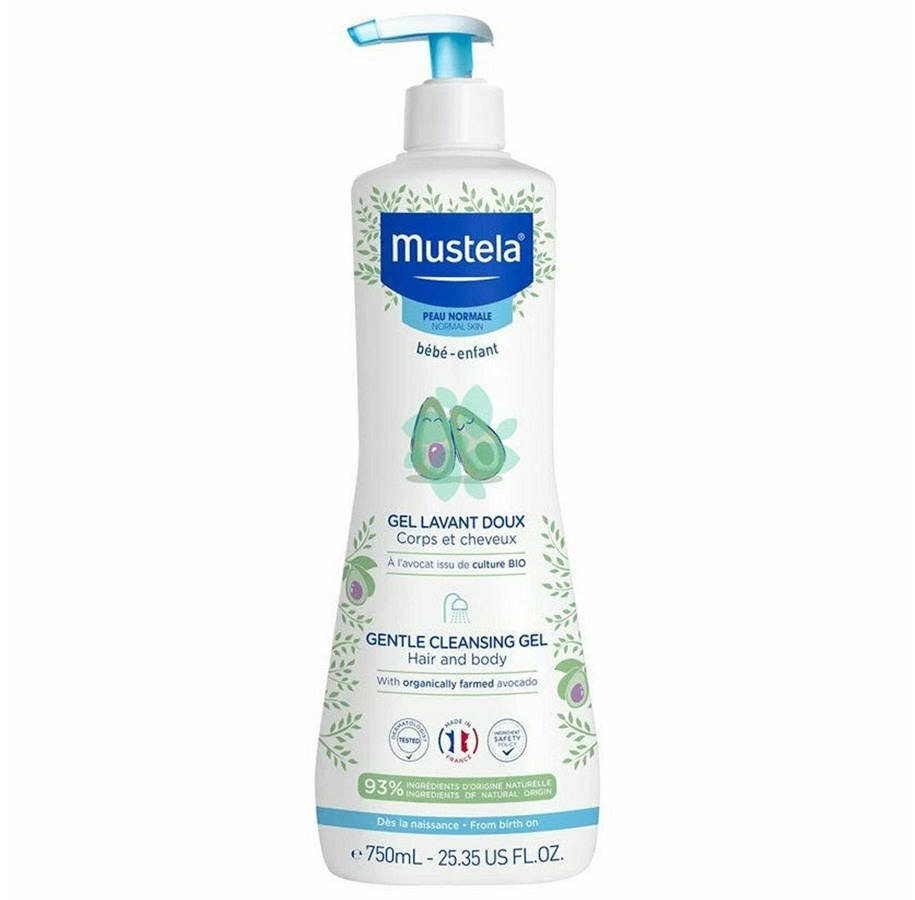 Ansigtspleje - Mustela Avocado Gentle Cleansing Gel 750 ml - 3504105035471