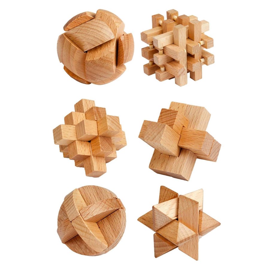 Puslespil - Toi-Toys Wooden Brain Puzzle Wood - 42058Z