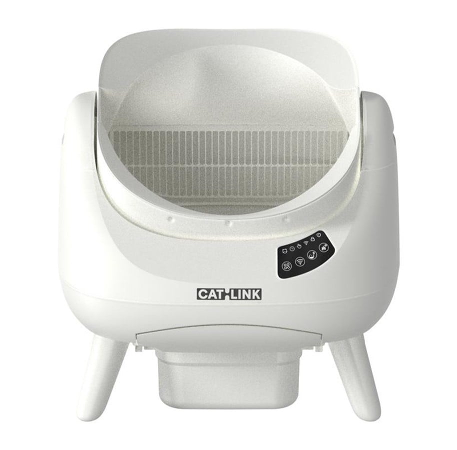 Katte - Catlink Open X Smart Self-Cleaning Cat Litter Box - White - CL-CH-01