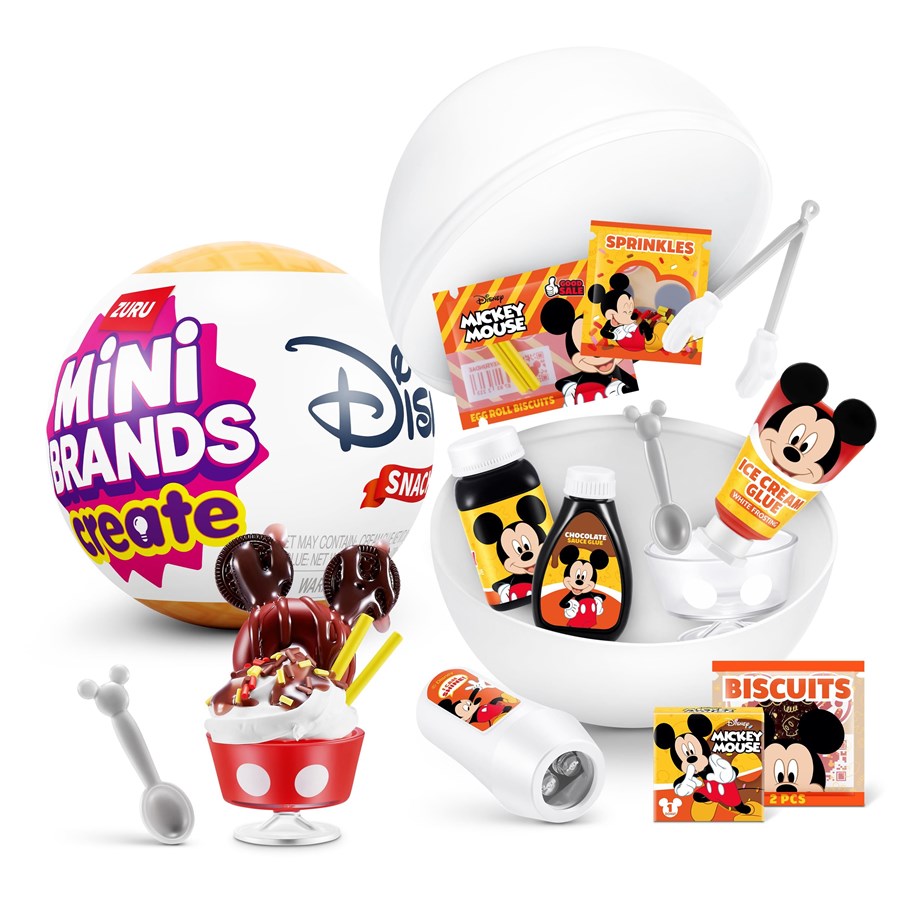 Konstruktionslegetøj - Mini Brands Disney Snacks in Surprise Ball - 77708