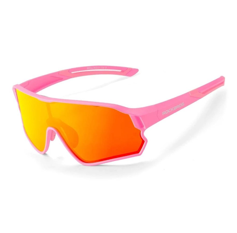 Sport & Fitness - Rockbros 14110009004 polarized cycling glasses for children 8-14 years old - pink - Rockbros-14110009004
