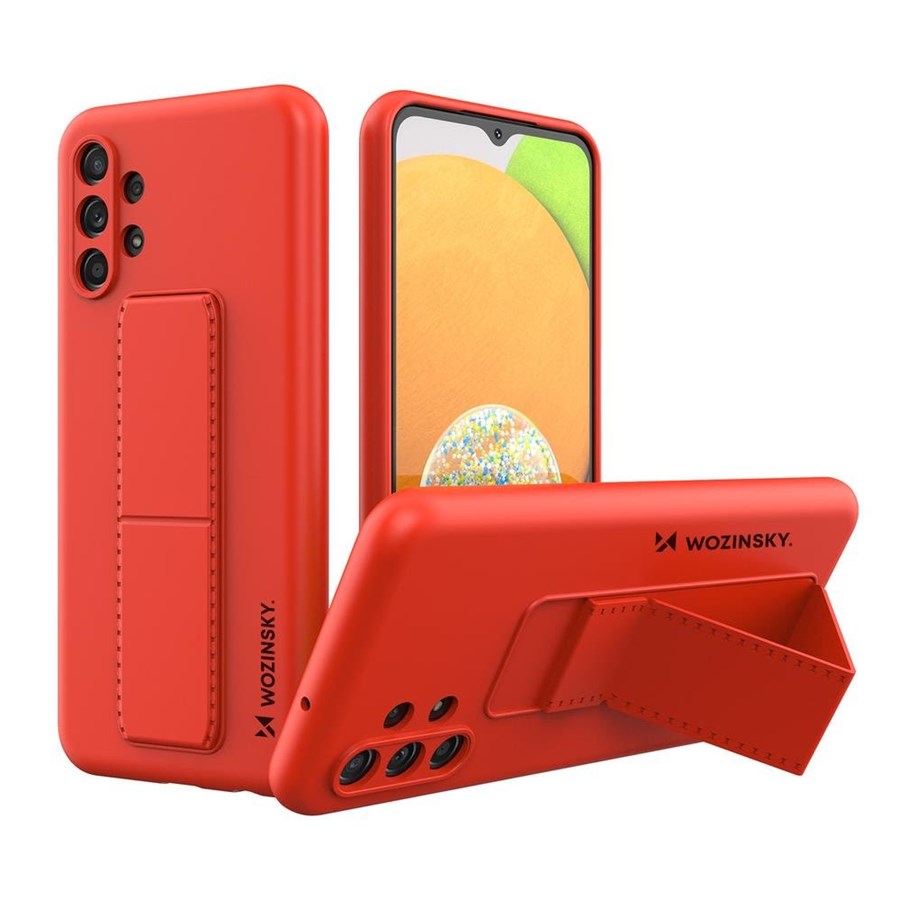 Mobil - Covers & Cases - Wozinsky  Kickstand Case Silicone Case with Stand Case for Samsung Galaxy A13 5G Red - 9145576247976