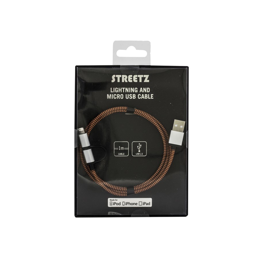 USB kabel - Deltaco Streetz IPLH-241 - data / power cable - Lightning / USB - 1 m - IPLH-241