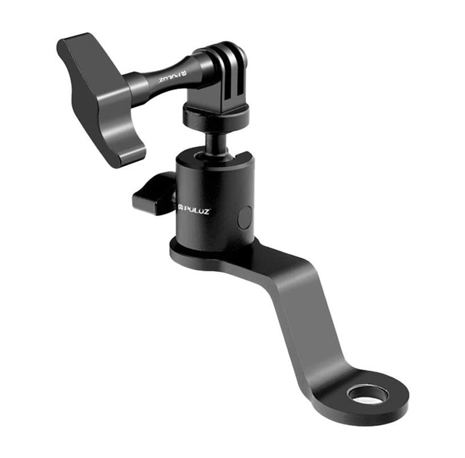 Actionkamera tilbehør - Puluz Aluminum Motorcycle Mirror Camera Mount – Black - PU1056B