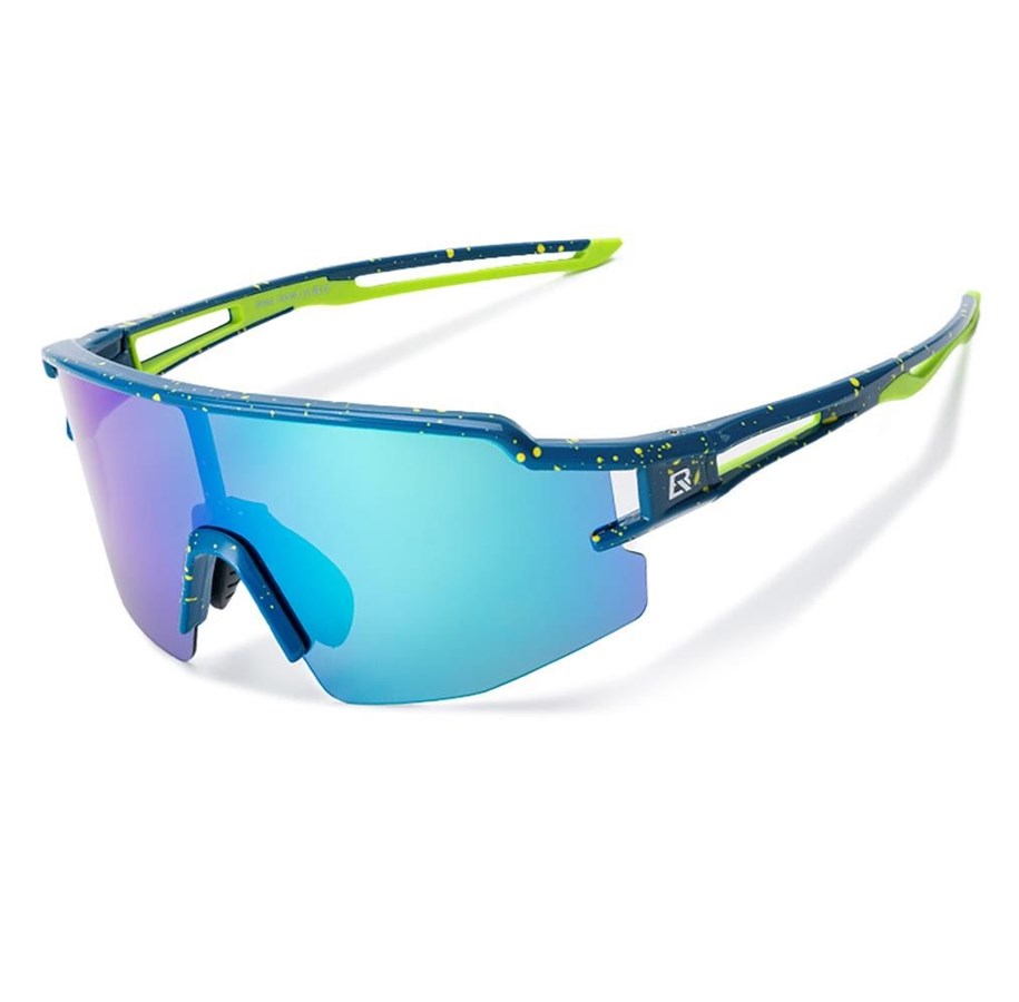 Cykeltilbehør - Rockbros Polarized Cycling Glasses with UV Protection and Corrective Insert Blue Lenses - Blue - 8386824303773