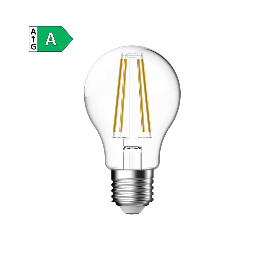 Lyskilder - Nordlux LED pære A60 4W (60W) 4000K 840lm Klar E27 - 5221031521