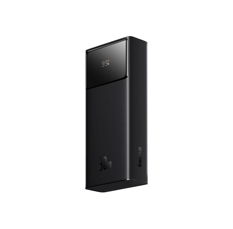 Powerbank - Baseus Star-Lord 30000mAh 30W Powerbank with Display and Simple USB-A - USB-C 3A 30cm Cable - Black - 30000 mAh - P10022905113-00