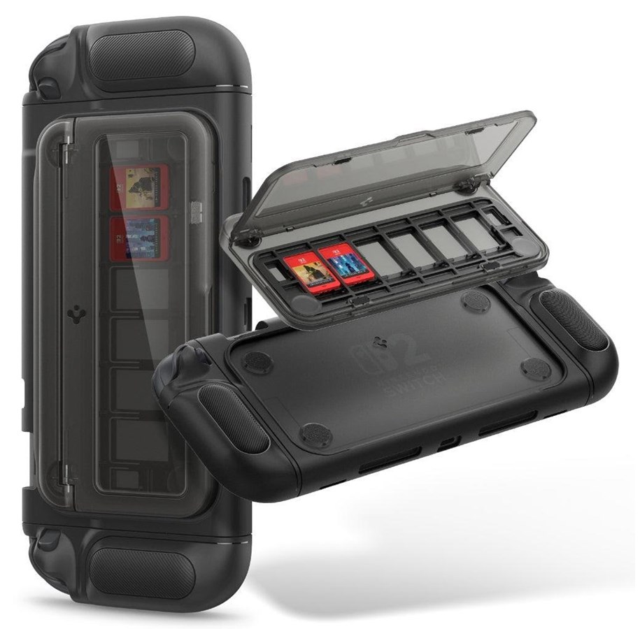 Spil tilbehør - Spigen Snap Switch - black - Nintendo Switch 2 - ACS09288