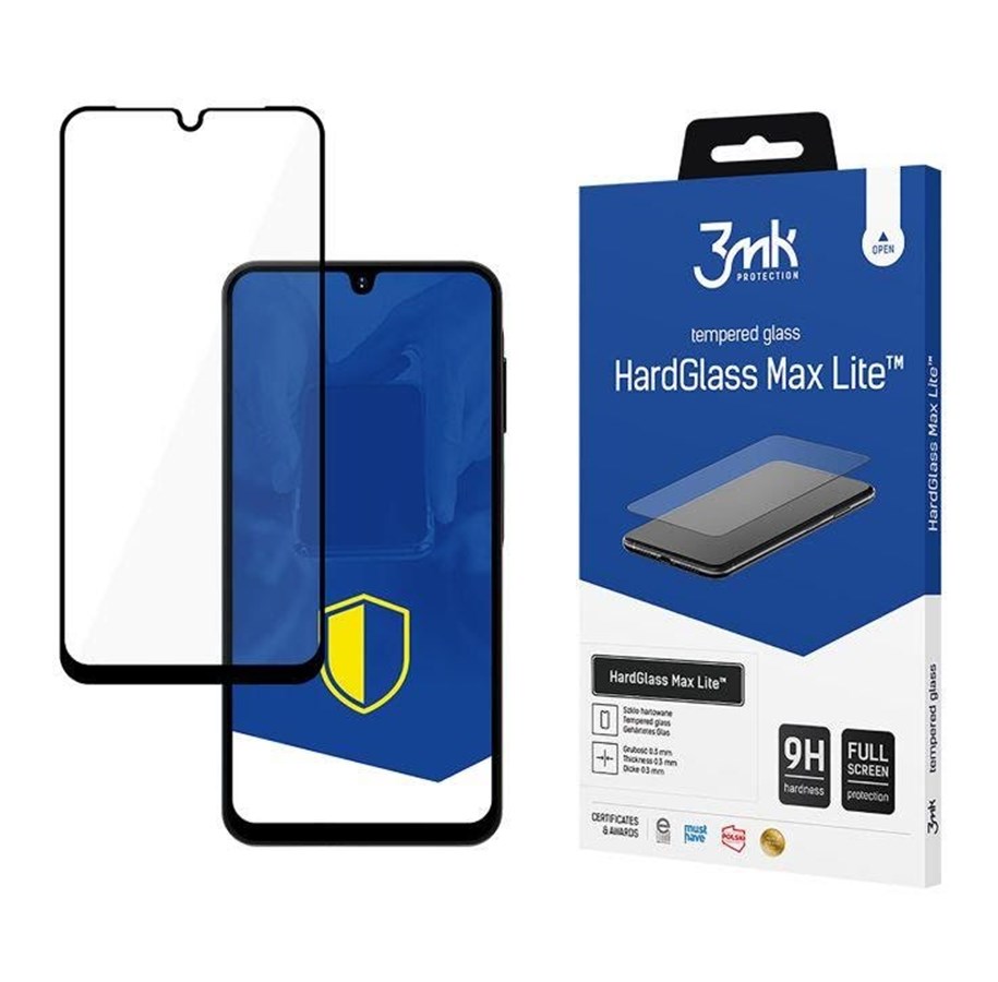 Mobil - Beskyttelsesglas - 3mk Tempered glass  HardGlass Max Lite Black for Samsung Galaxy A16 - 5903108604635