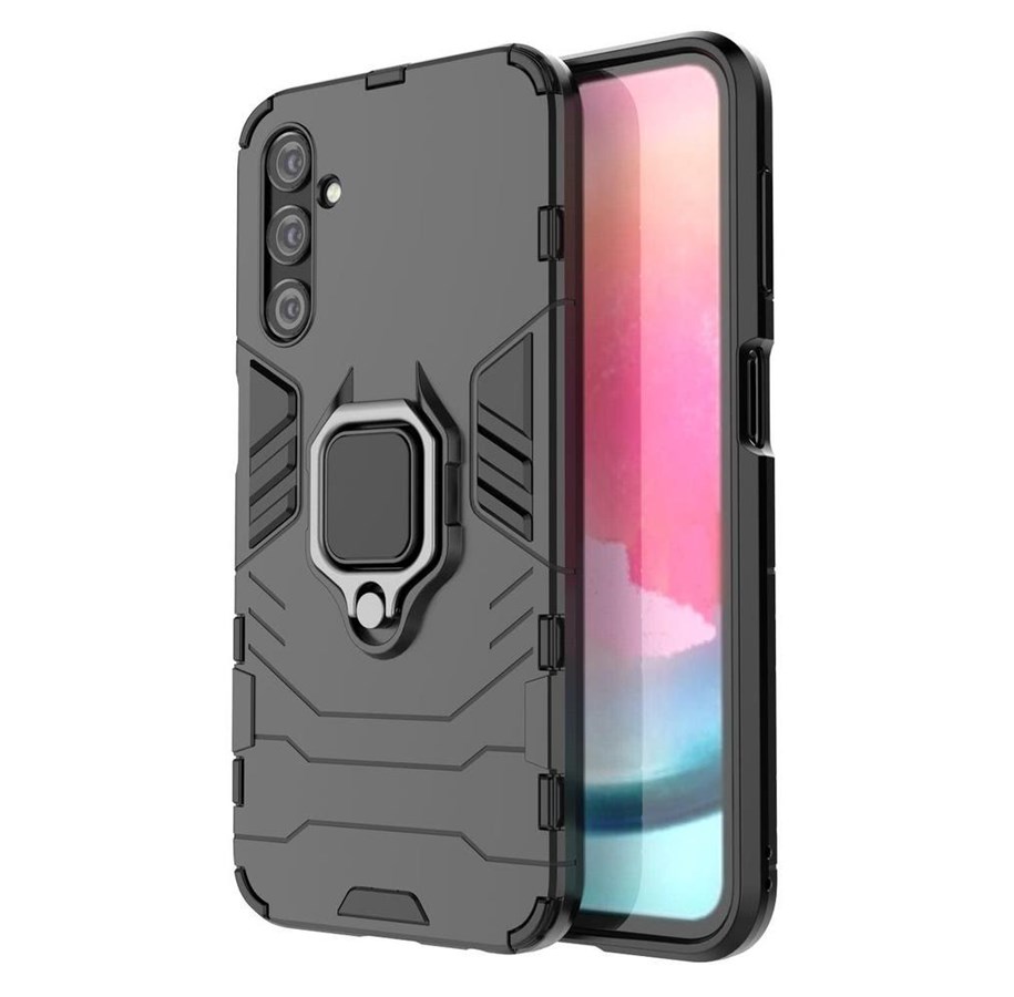 Mobil - Covers & Cases - Hurtel Ring Armor Case for Samsung Galaxy A24 4G Armored Cover Magnetic Holder Ring Black - 9145576277638