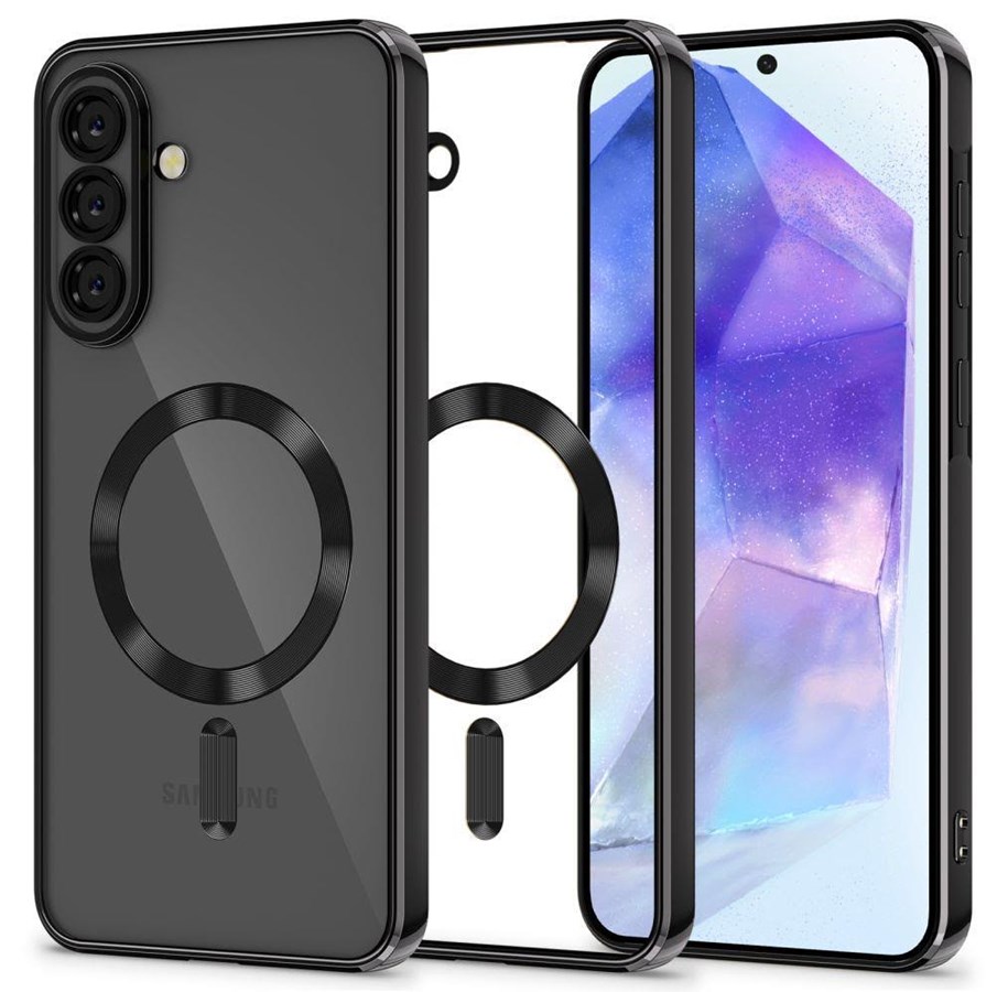 Mobil - Covers & Cases - Tech-Protect MagFlex MagSafe Case for Samsung Galaxy A56 5G - Clear Black - 5906302362233