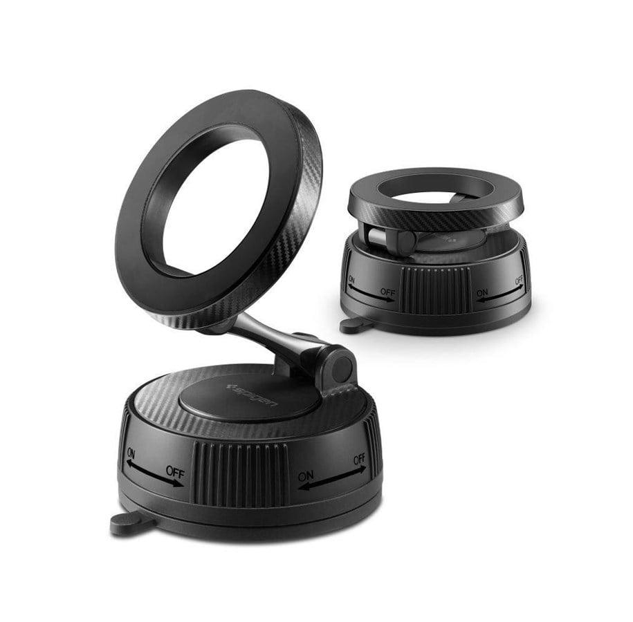 Mobil - Andet Tilbehør - Spigen MFT36 MagSafe Car Holder for Dashboard/Windshield - Black - ACP11172