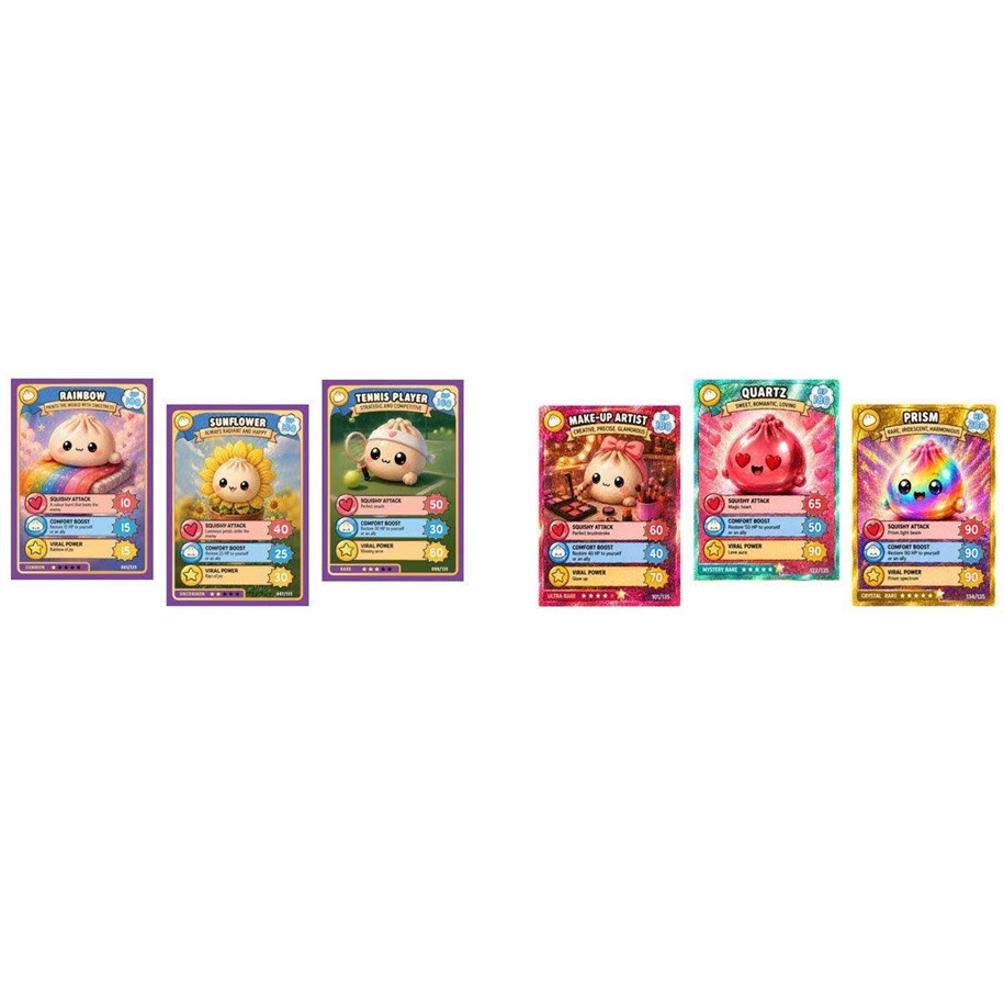 Brætspil - Squishy Dumplings Collectible Cards 5 Pack - assorted - SDUM-2026