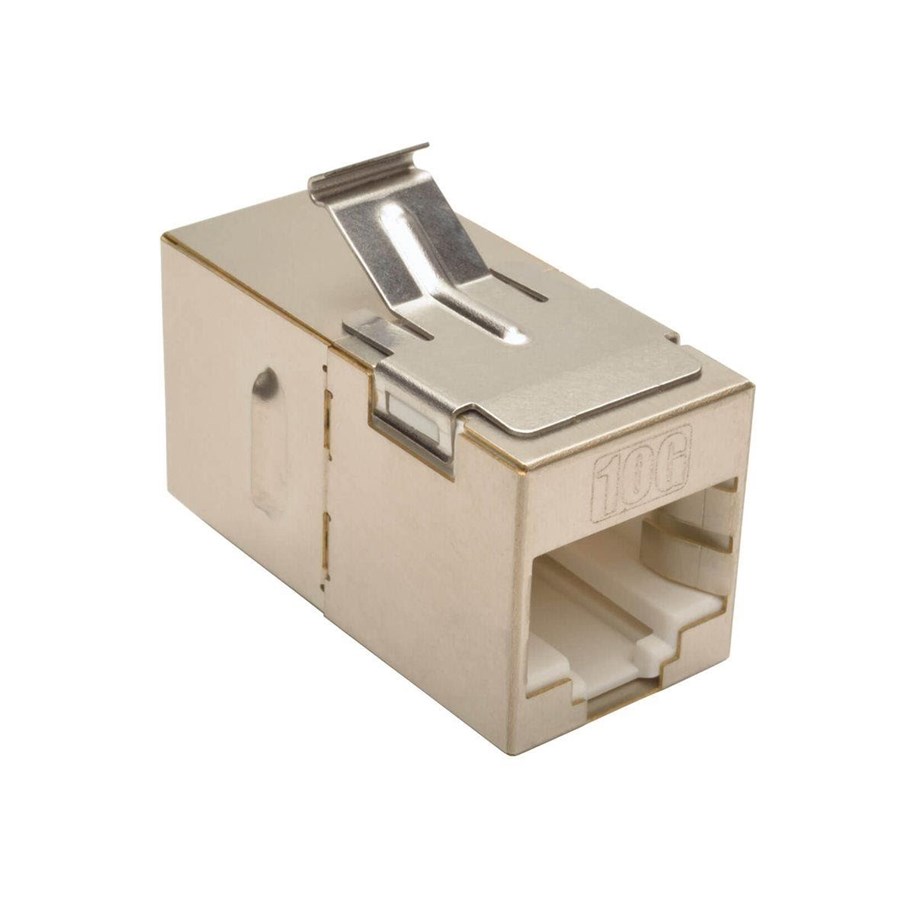 Netværkskabel - Tripp Lite Eaton Series Cat6 Straight Through Modular Shielded In-line Snap-in Coupler (RJ45 F/F) TAA - Sølv - N235-001-SH-6A