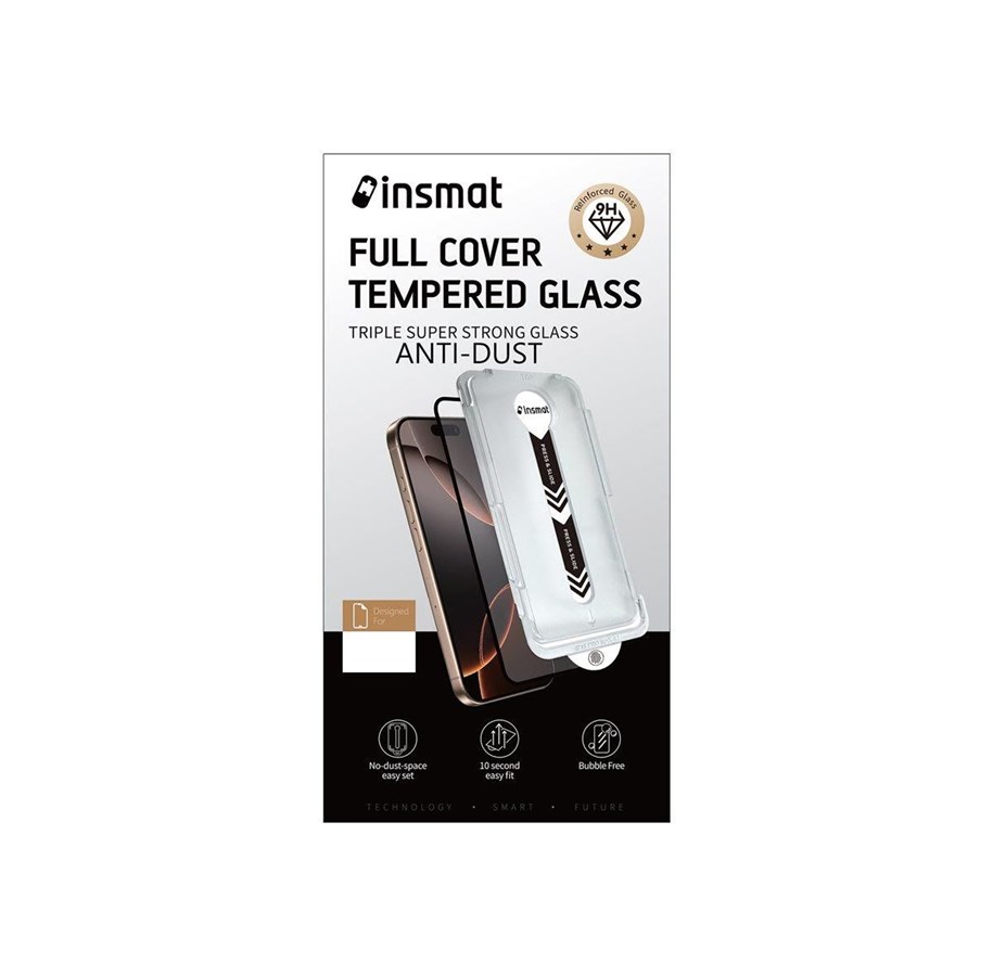 Mobil - Beskyttelsesglas - Insmat - screen protector for mobile phone - easy & anti-dust super full cover - 861-1677