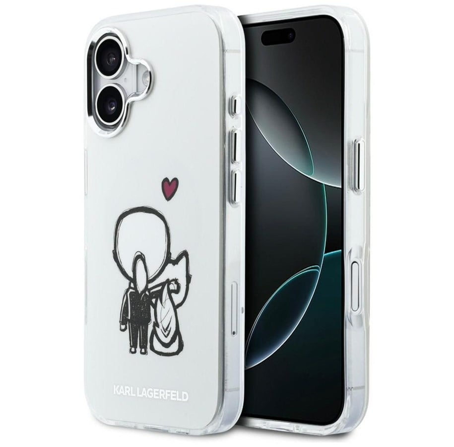 Mobil - Covers & Cases - Karl Lagerfeld Karl & Choupette Back MagSafe Case for iPhone 17 - Clear - 3666339607951