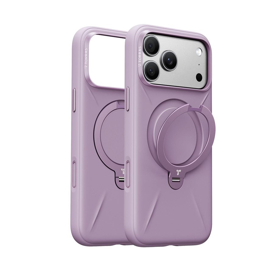 Mobil - Covers & Cases - Torras Ostand Q3 Silicone for iPhone 18 Pro - Purple - X00RP147K18009