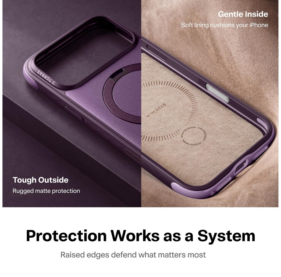 Mobil - Covers & Cases - Torras Ostand Q3 Rugg - purple - iPhone 18 Pro Max - X00RP167A18029